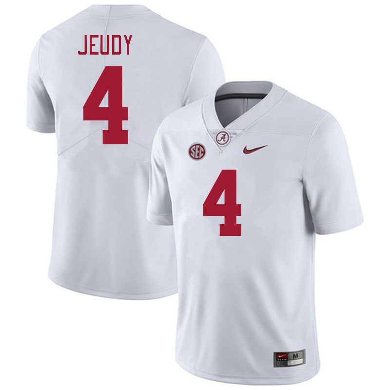#4 Jerry Jeudy Alabama Crimson Tide Jerseys Football Stitched-White